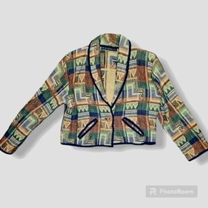 Med Vintage New Identity tapestry blazer carpet bagger
